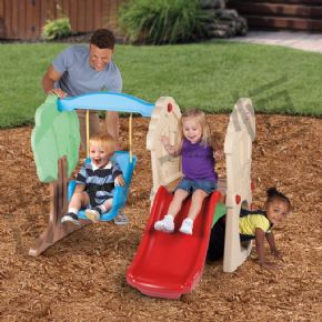 攀爬鉆類小型秋千滑梯組