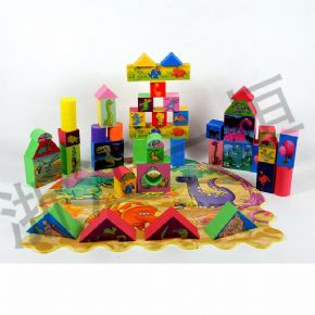 搭建類彩印積木 - 恐龍世界